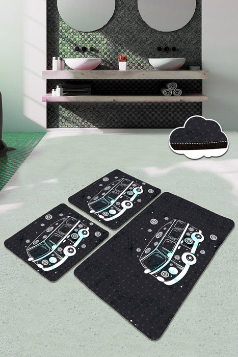 Mijölnir Juego de alfombrillas de baño Multicolor (3 piezas)